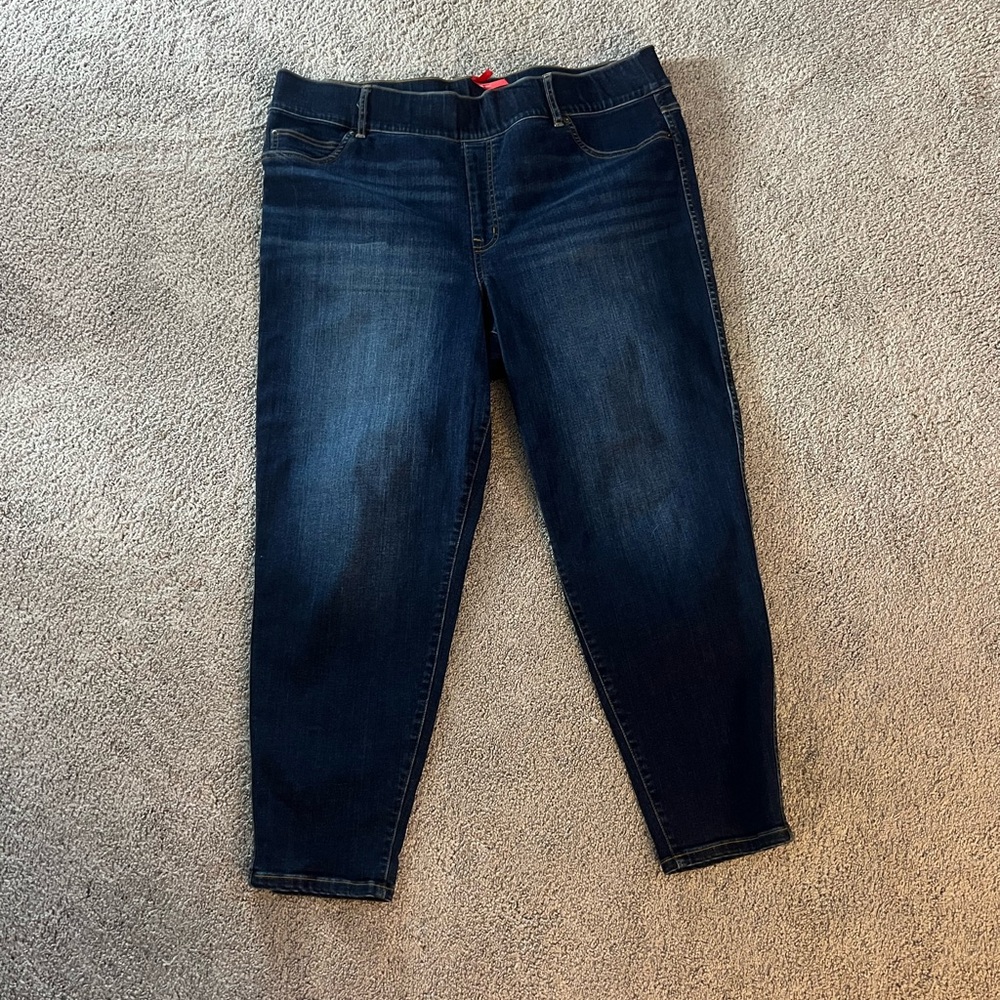 SPANX Women’s Skinny Jeans in Dark Blue Wash